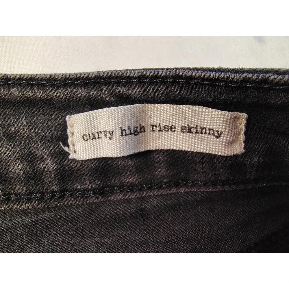 Jessica Simpson Curvy High‎ Rise Skinny Jeans Faded Black Size 29 Stretch Indie
